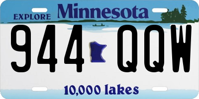 MN license plate 944QQW