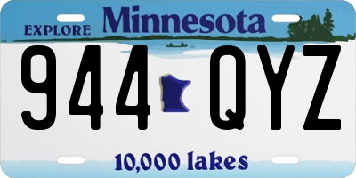 MN license plate 944QYZ