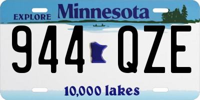 MN license plate 944QZE