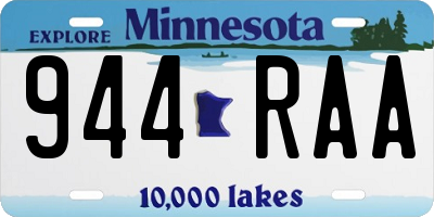 MN license plate 944RAA