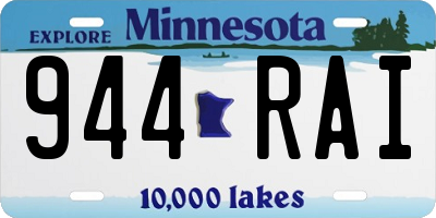 MN license plate 944RAI