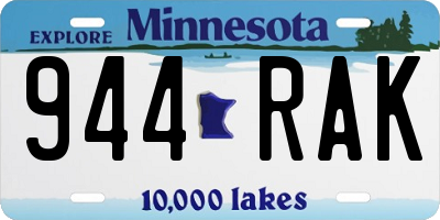 MN license plate 944RAK