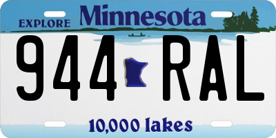 MN license plate 944RAL