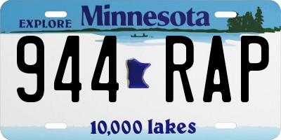 MN license plate 944RAP