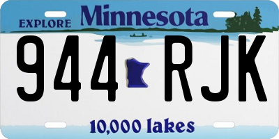 MN license plate 944RJK
