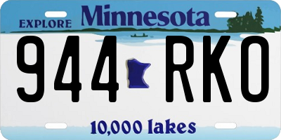MN license plate 944RKO