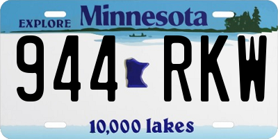 MN license plate 944RKW