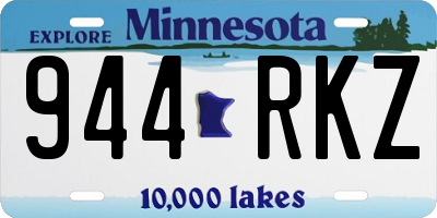 MN license plate 944RKZ