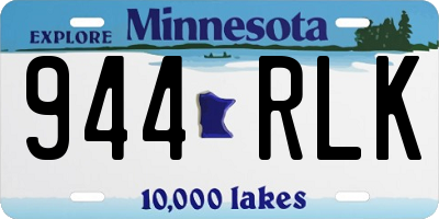 MN license plate 944RLK
