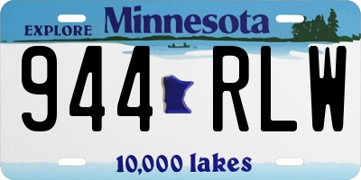 MN license plate 944RLW