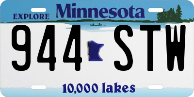 MN license plate 944STW