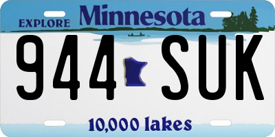 MN license plate 944SUK