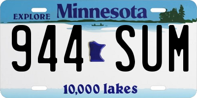 MN license plate 944SUM
