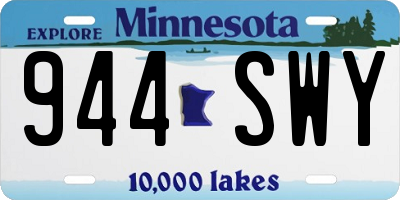 MN license plate 944SWY