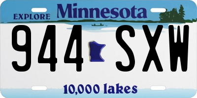 MN license plate 944SXW