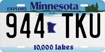 MN license plate 944TKU