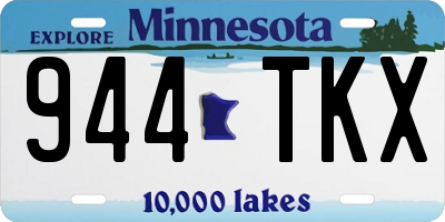 MN license plate 944TKX