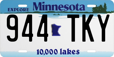 MN license plate 944TKY