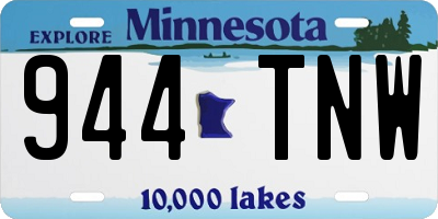 MN license plate 944TNW