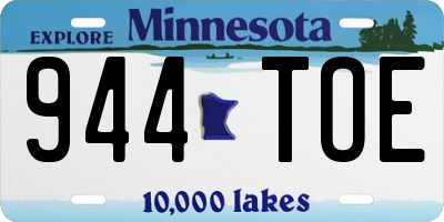 MN license plate 944TOE