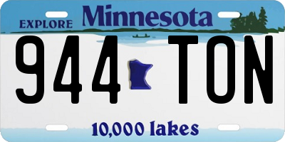 MN license plate 944TON