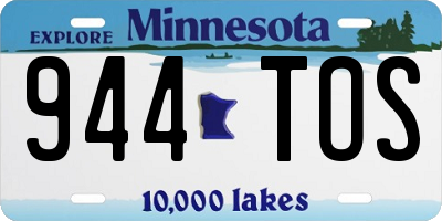 MN license plate 944TOS