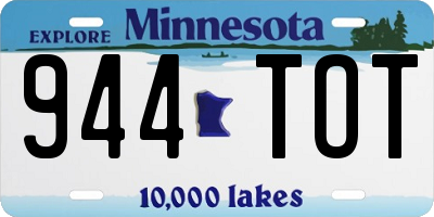 MN license plate 944TOT