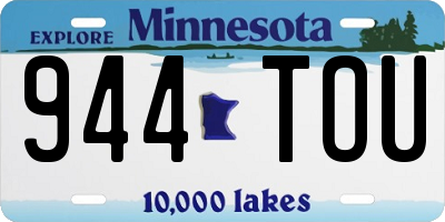 MN license plate 944TOU
