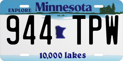 MN license plate 944TPW