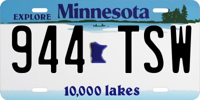 MN license plate 944TSW