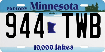 MN license plate 944TWB