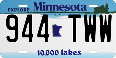 MN license plate 944TWW