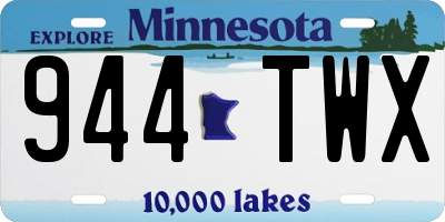 MN license plate 944TWX