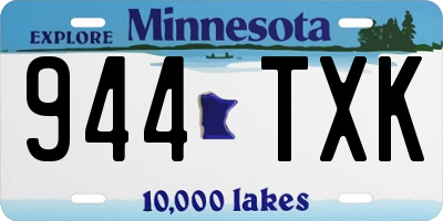 MN license plate 944TXK
