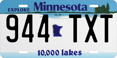 MN license plate 944TXT