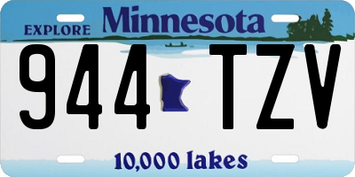 MN license plate 944TZV