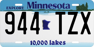 MN license plate 944TZX