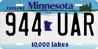 MN license plate 944UAR