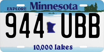 MN license plate 944UBB