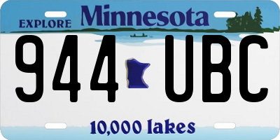 MN license plate 944UBC