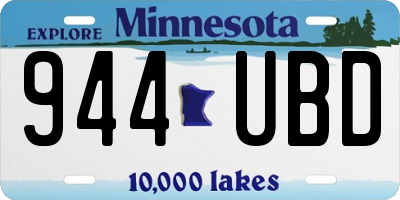 MN license plate 944UBD