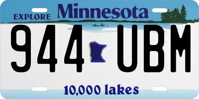 MN license plate 944UBM