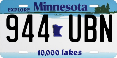 MN license plate 944UBN