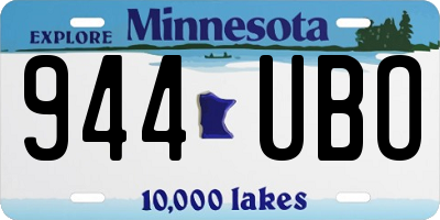 MN license plate 944UBO