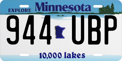 MN license plate 944UBP