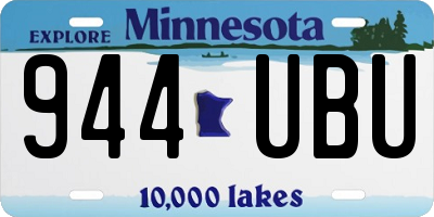 MN license plate 944UBU