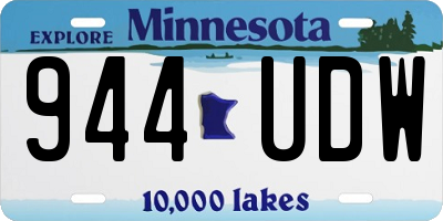 MN license plate 944UDW