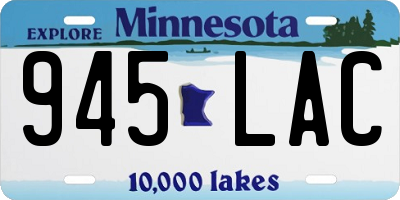 MN license plate 945LAC