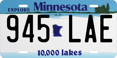 MN license plate 945LAE