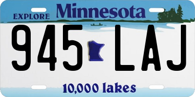 MN license plate 945LAJ